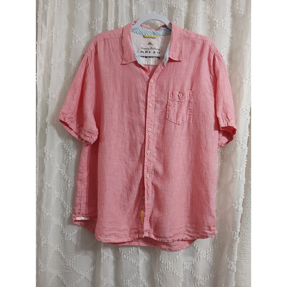 Tommy Bahama 100% Linen Button down short-sleeved mens size‎ XL